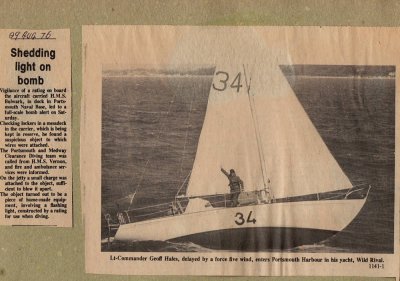 Lt Cdr Hales part 1 Sailing 23 Aug 1976